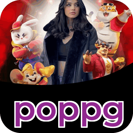 Plataforma poppg mostrando interface moderna, jogos certificados e recursos de segurança licenciados